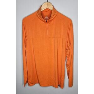 Alpine Design Shirt Mens Large Orange Base Layer Lyocel Stretch Gorpcore Hiking